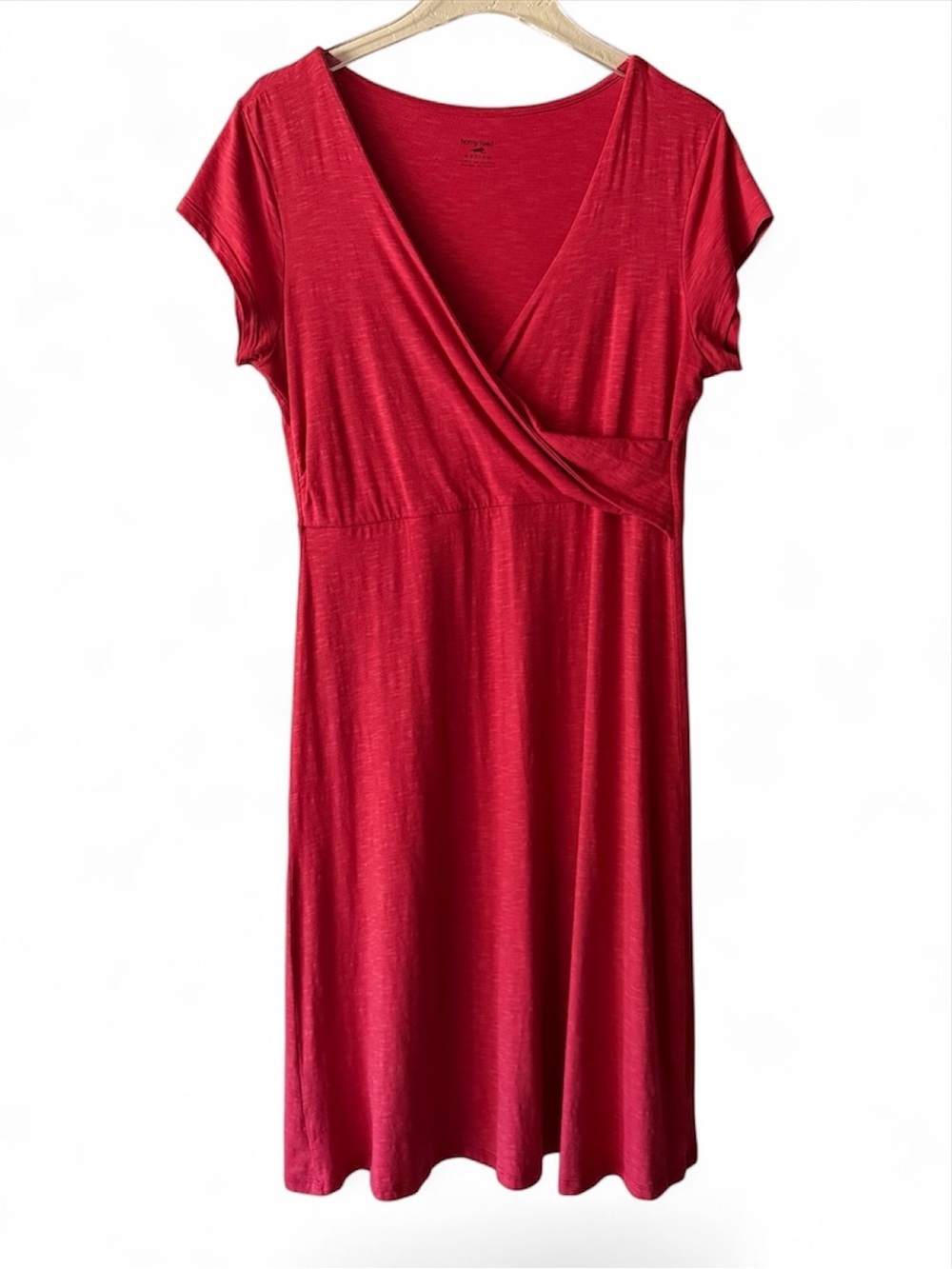 Horny Toad Paprika Red Wrap Midi Dress